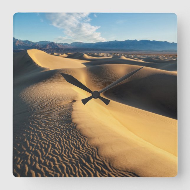 Sand dunes in Death Valley, CA Square Wall Clock (Front)
