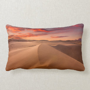 Sand Dunes in the Desert at Sunset Lumbar Cushion