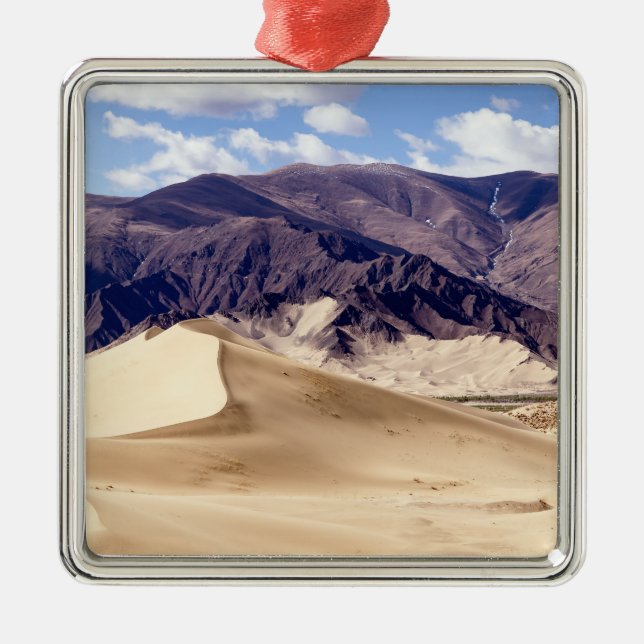 Sand dunes near Samye Monastery - Tibet Metal Ornament (Front)