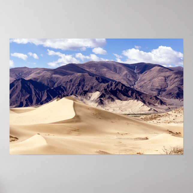 Sand dunes near Samye Monastery - Tibet Poster (Front)