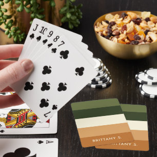 Sand Dunes & Olive Gardens Custom Striped Playing Cards