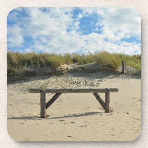 Sand dunes with wooden fence coaster