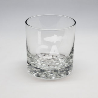 Sand Etched Whiskey Glass #6