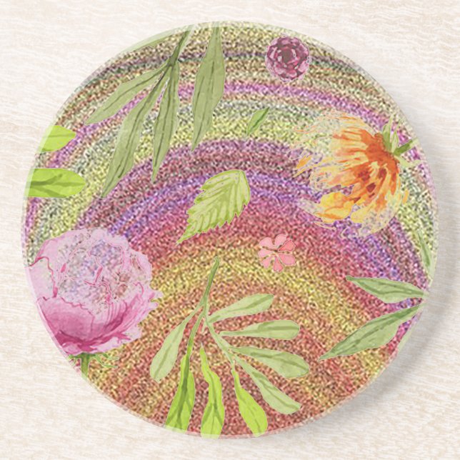 “Sand Flower” Ceramic Coaster (Front)