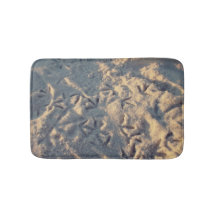 Sand footprints sea gull