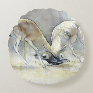 Sand Gazelles 2009 4 Round Cushion