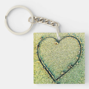 Sand Heart Key Chain