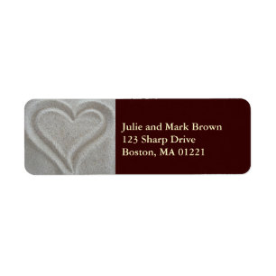 Sand Heart Return Address Label