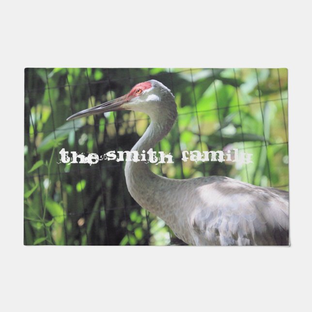 Sand hill crane doormat (Front)