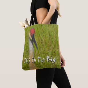 Sand Hill Crane Looking At Camera Tote Bag