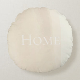 Sand Horizon Watercolor Round Cushion