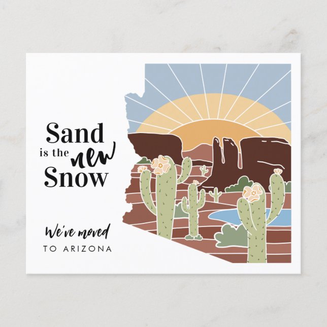 Sand is the New Snow Arizona New Address Card (Front)