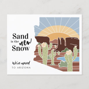 Sand is the New Snow Arizona New Address Card
