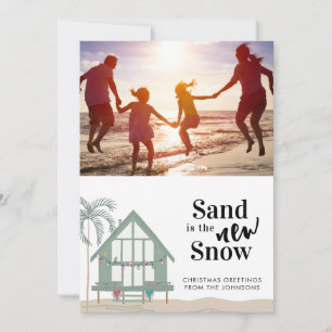 Sand is the New Snow Photo Christmas Holiday Card