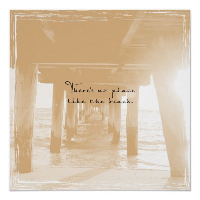 SAND JETTY PHOTO WITH BEACH QUOTE POSTER (Front)