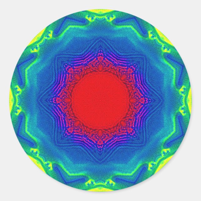 Sand Mandala Classic Round Sticker (Front)