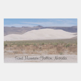 Sand Mountain Fallon, Nevada Rectangular Sticker