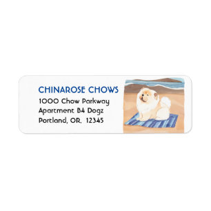 SAND N' SEA Cream Chow  address labels