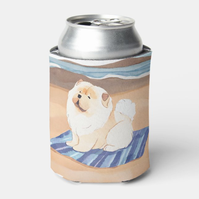 SAND N' SEA Cream  Chow Chow dog  Can Cooler (Can Front)