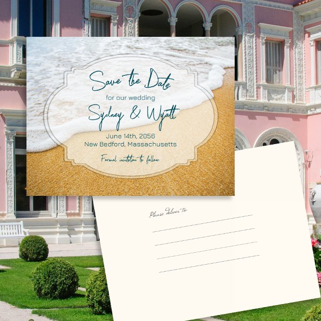 Sand n Surf Custom Save the Date Postcard (Creator Uploaded)