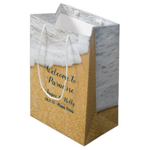 Sand n Surf Welcome Destination Wedding Paper Bag