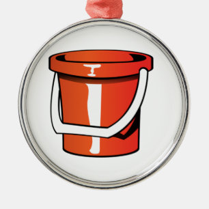 Sand Pail Bucket Metal Ornament