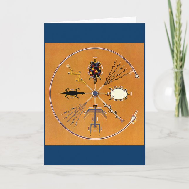Sand Painting Native American Tribal Card (Front)