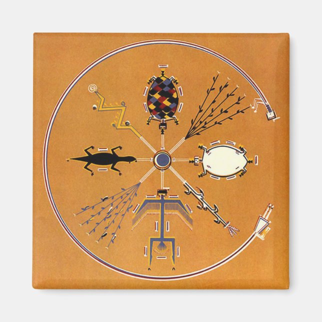 Sand Painting Native American Tribal Magnet (Front)