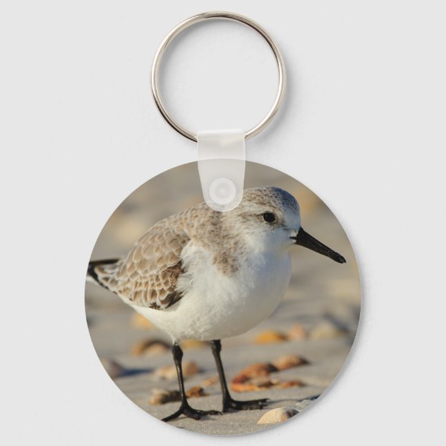 Sand Piper and Seashells Key Ring (Front)