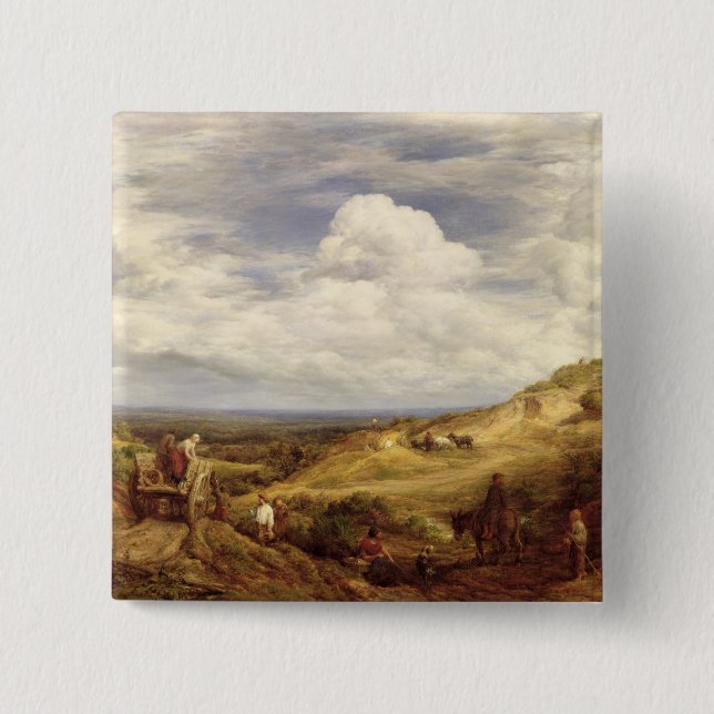 Sand Pits, Hampstead Heath, 1849 15 Cm Square Badge (Front)