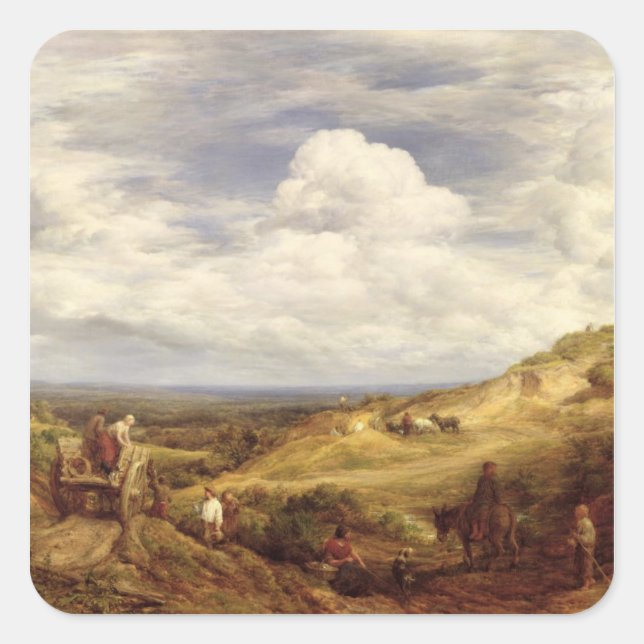 Sand Pits, Hampstead Heath, 1849 Square Sticker (Front)