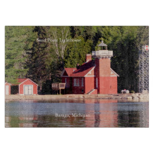 Sand Point Lighthouse Baraga cutting board
