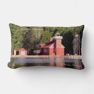 Sand Point Lighthouse Baraga lumbar pillow