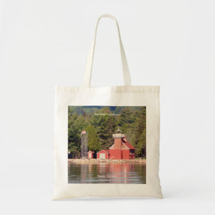 Sand Point Lighthouse Baraga tote bag