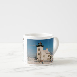 Sand Point Lighthouse history espresso mug
