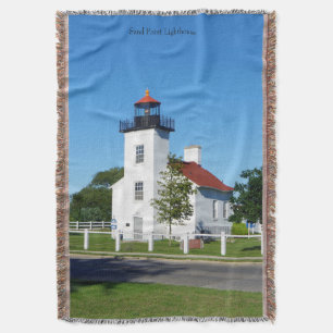 Sand Point Lighthouse throw blanket