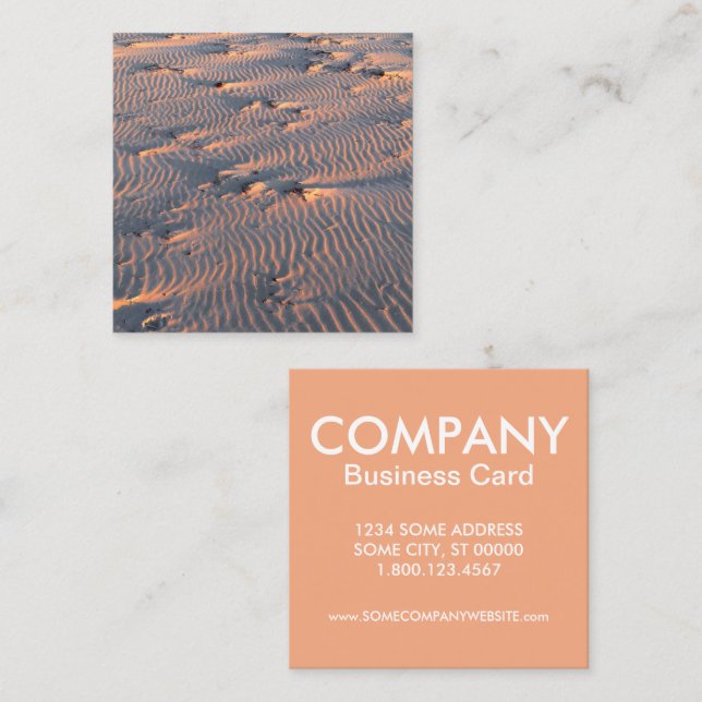 sand ripples square business card (Front/Back)