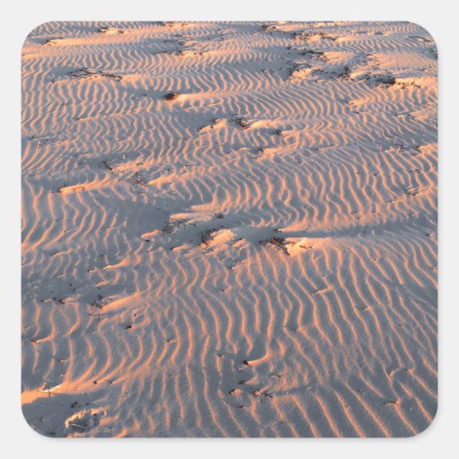 sand ripples square sticker (Front)