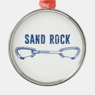 Sand Rock Alabama Rock Climbing Quickdraw Metal Ornament