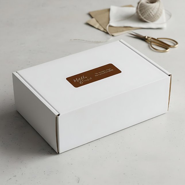 Sand | Script return address label wedding (Creator Uploaded)