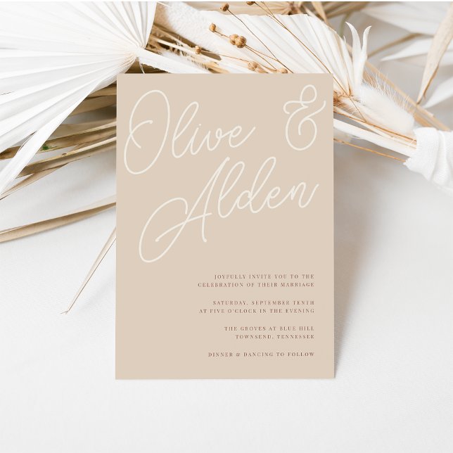 Sand | Script Watermark Wedding Invitation (Creator Uploaded)