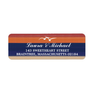 Sand, Sea and Seagulls Return Address Label