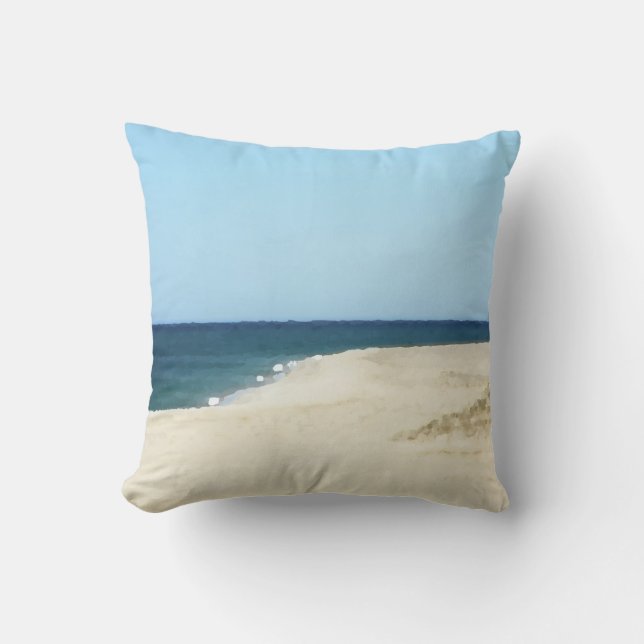 Sand, Sea, and Sky on Cape Cod Cushion (Front)