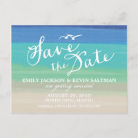 Sand, Sea & Seagulls | Painted Ocean Save the Date