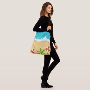 sand sea shell crossbody bag