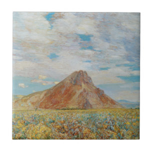 Sand Springs Butte by Childe Hassam, Vintage Art Ceramic Tile