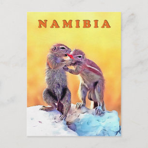 Sand squirrels, Namibia Postcard