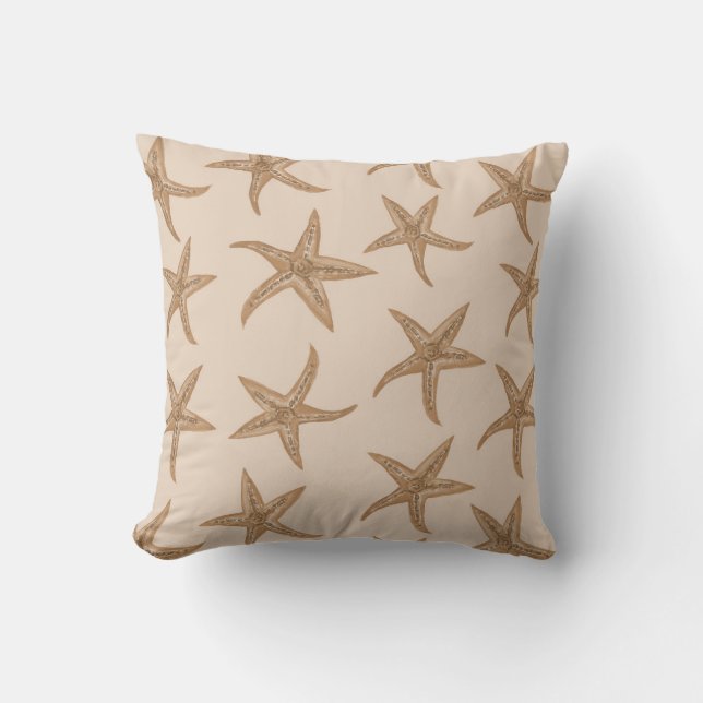 Sand starfish on new ivory cushion (Front)
