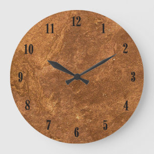 Sand Stone with Black Numbers Wall Clock