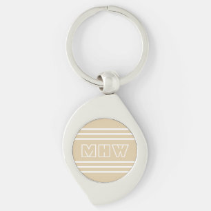 Sand Stripes custom monogram key chain